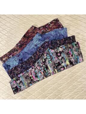 Lot of 4 Lululemon Crop Leggings Size 14 – Mixed Prints – 2 w/ Pockets